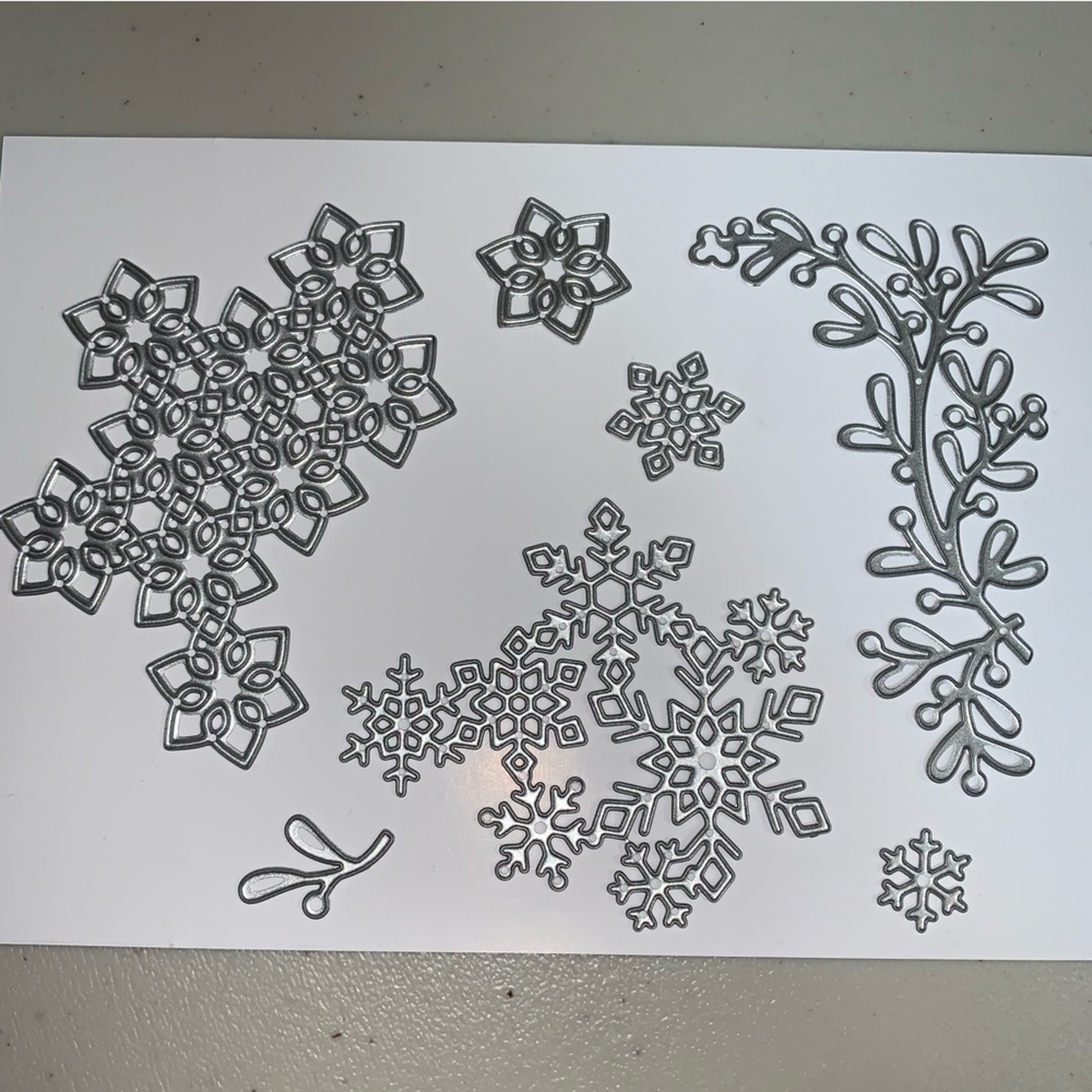 Stampin Up Sizzix Christmas Snowflake Thinlit Metal Die Cut Framelit Paper Craft